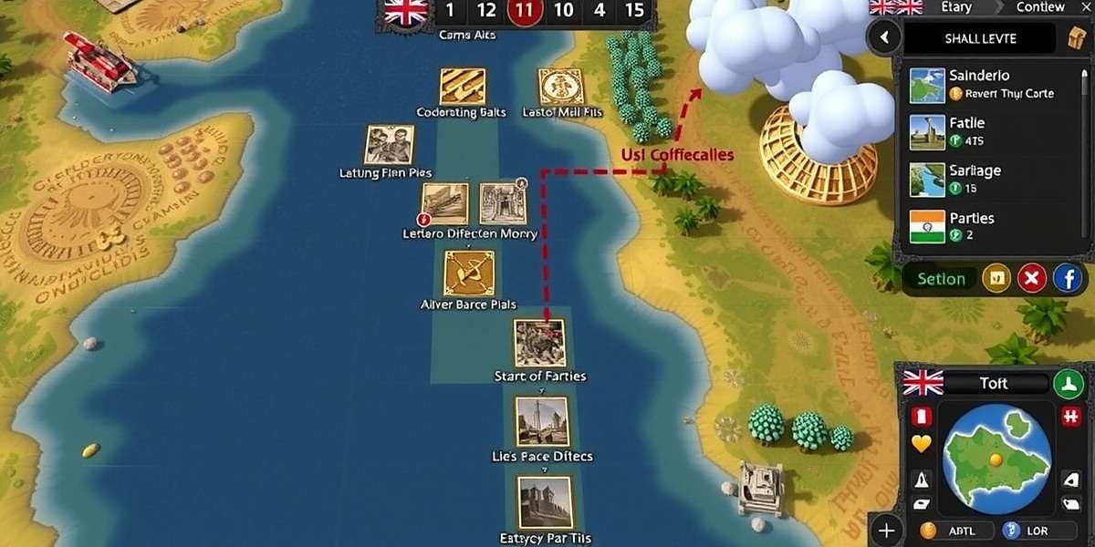 Candolim Commanders Strategic Map Gameplay Candolim Commanders gameplay showing strategic map with Indian coastal defenses and army placements